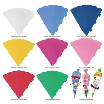 Heyda cornets surprise découpés, 6 cotés, 69 cm, bleu moyen 204870083
