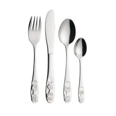 KITCHEN CRAFT LET'S MAKE COUVERTS ENFANTS ACIER INOXYDABLE 4 PIÈCES
