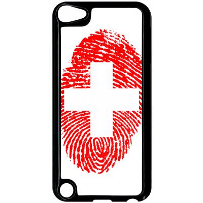Coque ipod touch 5 empreinte digitale drapeau suisse switzerland