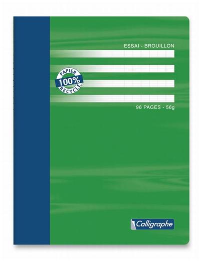 Cahier piqué brouillon 17x22 96p séyès 56g 100% recyclé