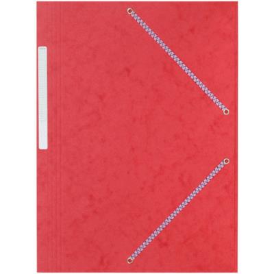 Chemise 3 rabats à élastiques. Coloris : rouge. Carte lustrée 7/10 ème. 600g