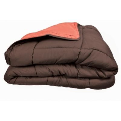 CALGARY couette Microfibre Chocolat/Corail 140
