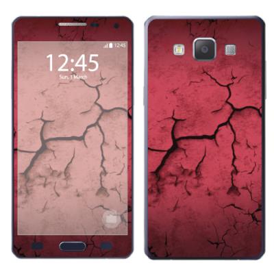 Skin Stickers Pour Samsung Galaxy A5 (sticker : Fissures Rouge)