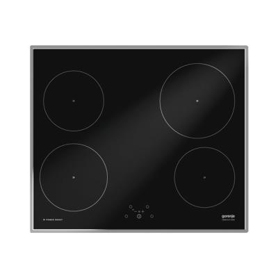 Gorenje IT614X table de cuisson à induction - noir - vitrocéramique - avec garnitures en acier inoxydable