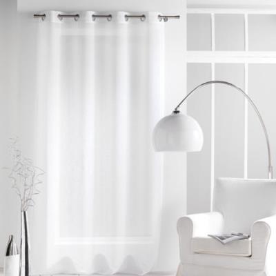 Douceur d'intérieur 1622554 panneau oeillet voile crash paloma polyester blanc 140 x 240 cm