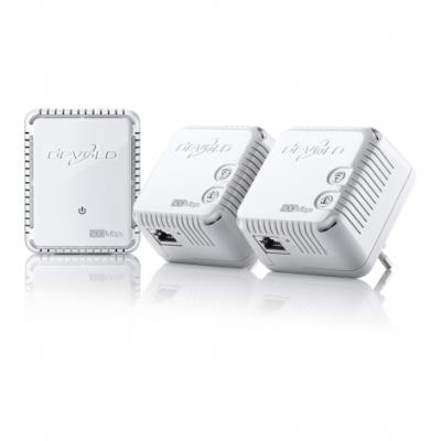 devolo dLAN 500 WiFi Network Kit - Netwerkset - bridge - HomePlug AV (HPAV) - 802.11b/g/n - 2,4 GHz - aansluitbaar aan muur (pak van 3)