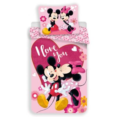 Minnie Disney Love - Parure de Lit Enfant - Housse de Couette