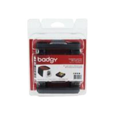 Badgy - couleur (cyan, magenta, jaune, noir, transparent) - cassette à ruban d'impression