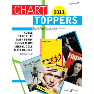 Partitions variété, pop, rock... FABER MUSIC CHART TOPPERS 2011 - PVG Piano voix guitare