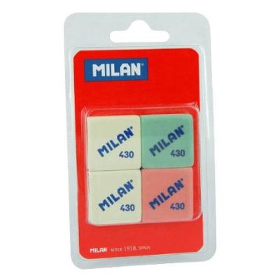 Blister 4 gomme à effacer Milán 430