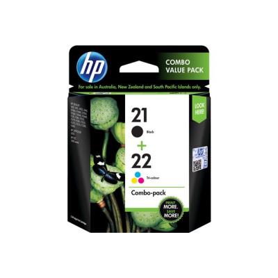 HP 21/22 Combo Pack - pack de 2 - noir, couleur (cyan, magenta, jaune) - originale - cartouche d'encre