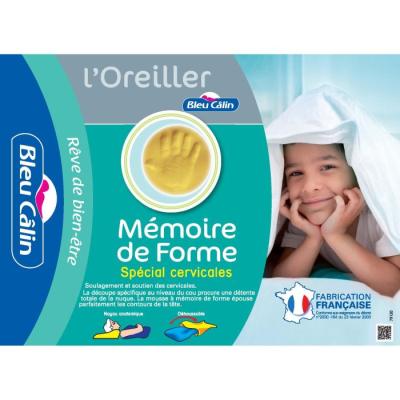 BLEU CALIN Oreiller SPECIAL CERVICALES 35x50x11cm