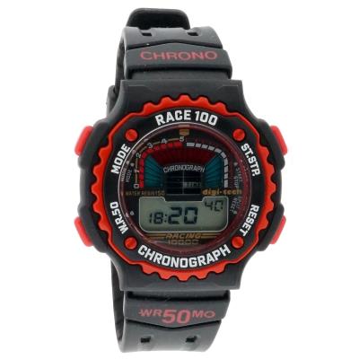 Montre Digi-Tech /DT102914 en Caoutchouc Noir