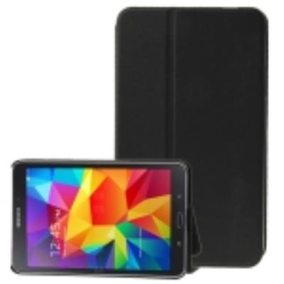 Galaxy Tab 4 8.0 T330 : Coque Housse Cuir (PU) Noir « Texturé »