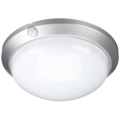 Fabas 2796-61-137 Plafonnier Avec Détecteur De Mouvement Diamètre: 30 Cm 60 W E27 Argent