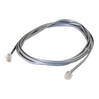 C2G RJ11 6P4C Straight Modular Cable - telefoonkabel - 3 m - grijs