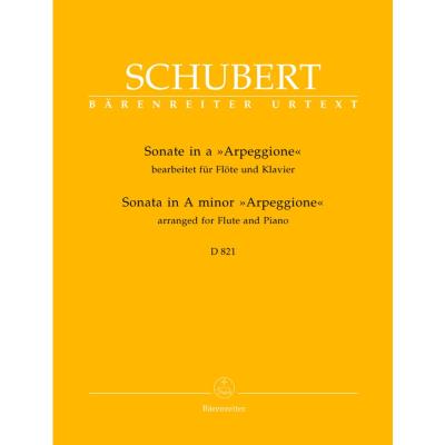 Partitions classique BARENREITER SCHUBERT F. - SONATE ARPEGGIONE EN LA MINEUR D 821 - FLUTE, PIANO Flûte traversière