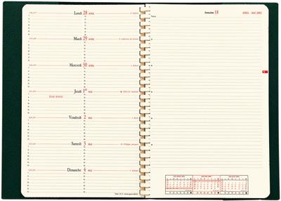 Quo Vadis - Agenda Spirale Note 24 Plastique Noir