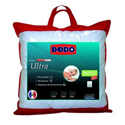 Dodo maxiconfort ultra oreiller uni classique blanc 50 x 70 cm synthétique medium