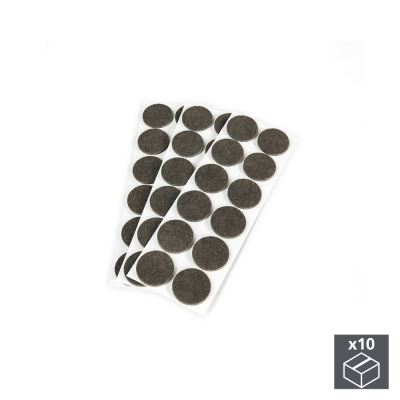 Lot de 10 sachets de 36 patins en feutre adhésifs EMUCA circulaires de D. 40 mm - 2021616