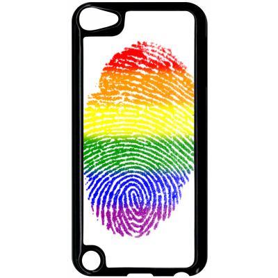 Coque ipod touch 5 empreinte digitale drapeau gay pride