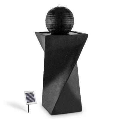 DURAMAXX fontaine solaire de forme sphérique solaire 200 l/h LED batterie basalte