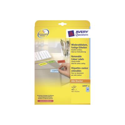 Avery L6039 - etiketten - 960 stuks