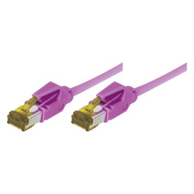 Cordon Patch Rj45 S/ftp cat 6a Lsoh Snagless Rose- 3 m