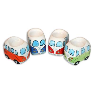 Camper Bus Eierbecher aus Keramik,bunt sortiert,