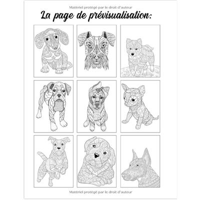 Nouv - Livre de coloriage de chien : Cadeaux pour amoureux des