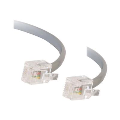 C2G RJ11 6P4C Straight Modular Cable - telefoonkabel - 5 m - grijs