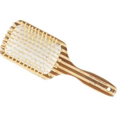 OLIVIA GARDEN - HEALTHY HAIR BAMBUS - BROSSE LONGUE DE MASSAGE PLATE - PNEUMATIQUE - HH-4 - 9 RANGS