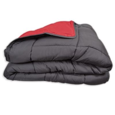 Couette Calgary microfibre 140x200 cm gris et rouge