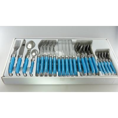LEBRUN 590055 LAGUIOLE BOÎTE DE 24 PIÈCES INOX BLEU