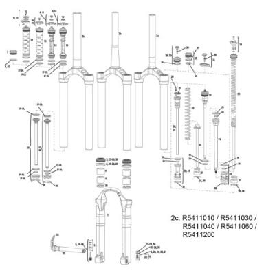 Rock shox r5411040 fourche blanc