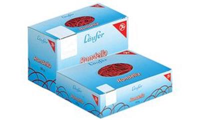 Läufer - Rondella Élastiques En Carton 511545 - 50 G, 100 X 5 Mm, Rouge, En Caoutchouc Naturel, Contenu: 50 G -511545