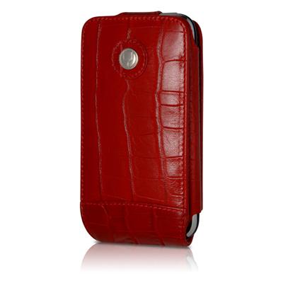Beyzacases - Etui cuir Apple iPhone 3GS Multiflip Croco rouge