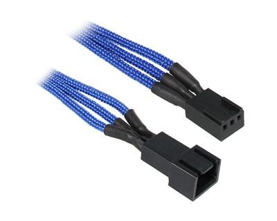 BitFenix - Extension d'Alimentation Molex - 1F(3p)/1M(3p) - 90cm - Gaine Bleue
