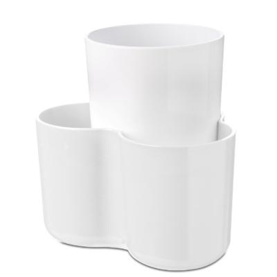 ROSTI MEPAL PORTE USTENSILES EN MÉLAMINE 3 COMPARTIMENTS BLANC