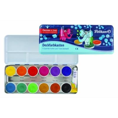 Pelikan farbkasten 12farben u 1 tb deckweiß df 12 df12
