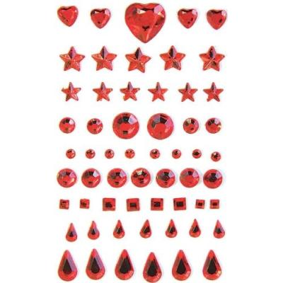 Heyda strass, autocollant, rouge, en acrylique brillant 204883341