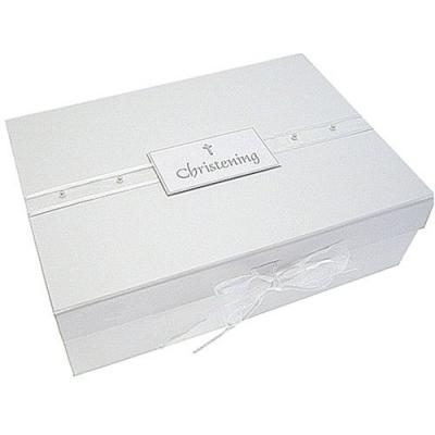 white cotton cards - t54x - boîte souvenir a4 baptême - perle