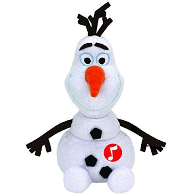 Ty - ty41148 - la reine des neiges - peluche musicale olaf 20 cm