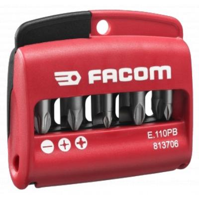 Jeu 10 embouts mixtes et porte-embouts FACOM - E.110PB - Acier inoxydable