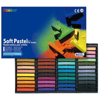 Pastel sec section carrée couleur assortie - Boite de 48
