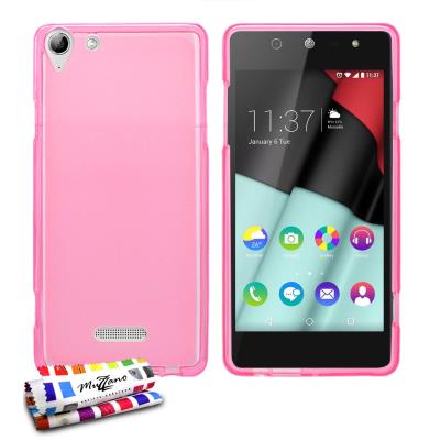 Coque Souple Ultra-Slim Le Glossy Hybrid Rose pour WIKO SELFY (4G)