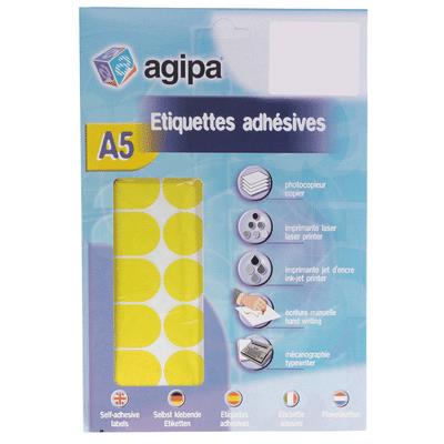 Disques Adhésifs Agipa 24Mm Jaune - Etui De 400