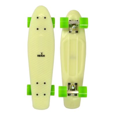 GLOW IN THE DARK Ridge Retro Style complètes Mini Cruiser Skateboard avec ABEC-7 roulements 22 x 6 (55cm x 15cm)