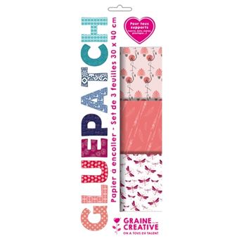 Papier patch gluepatch flamant - graine créative