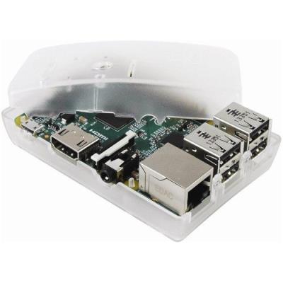 Raspberry boîtier pi b+ frosted white enclosure mc-rp002-clr